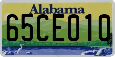 AL license plate 65CE010