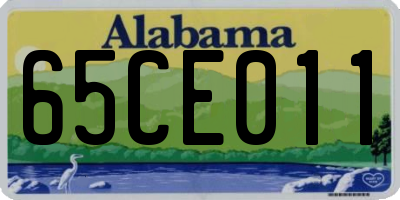 AL license plate 65CE011