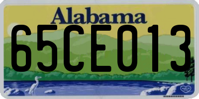 AL license plate 65CE013