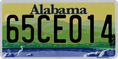 AL license plate 65CE014