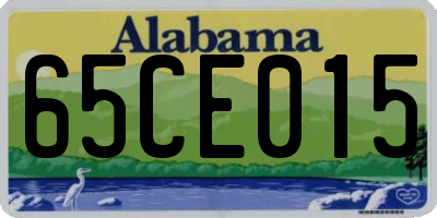 AL license plate 65CE015