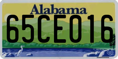AL license plate 65CE016
