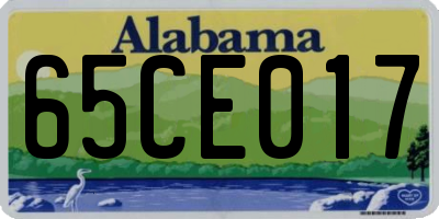 AL license plate 65CE017