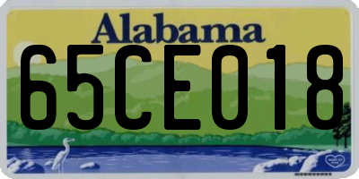 AL license plate 65CE018