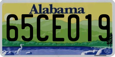 AL license plate 65CE019