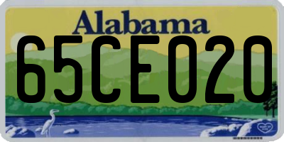 AL license plate 65CE020