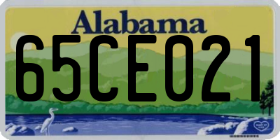 AL license plate 65CE021