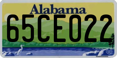 AL license plate 65CE022