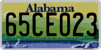 AL license plate 65CE023