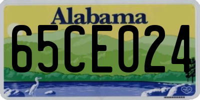 AL license plate 65CE024