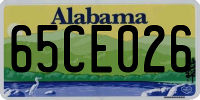 AL license plate 65CE026