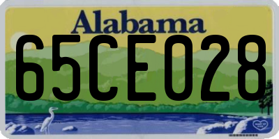 AL license plate 65CE028