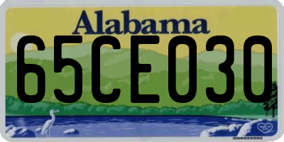AL license plate 65CE030