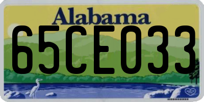 AL license plate 65CE033