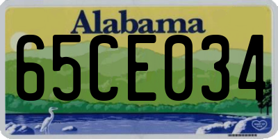 AL license plate 65CE034