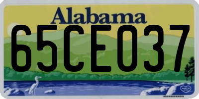 AL license plate 65CE037