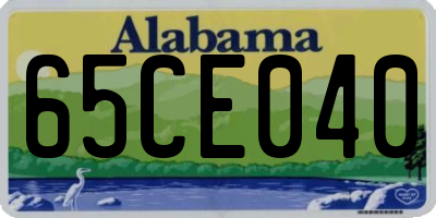 AL license plate 65CE040