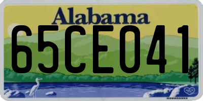 AL license plate 65CE041