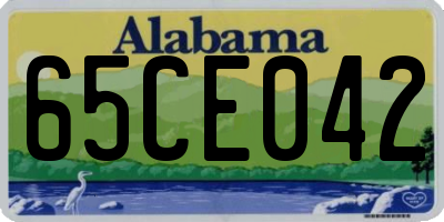 AL license plate 65CE042