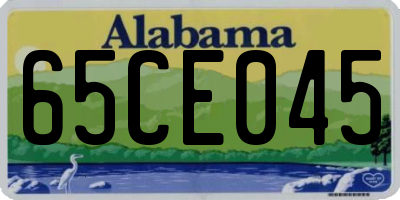 AL license plate 65CE045