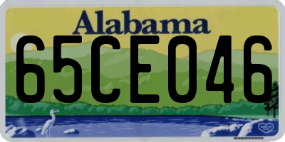 AL license plate 65CE046