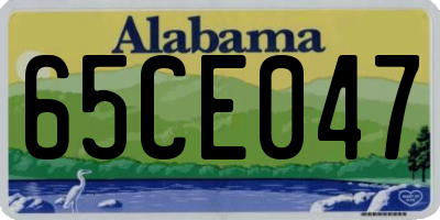 AL license plate 65CE047
