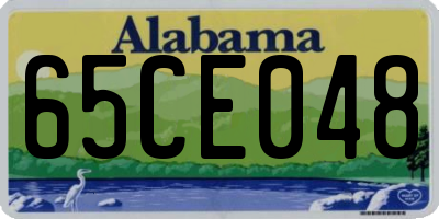 AL license plate 65CE048