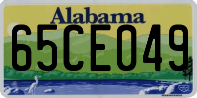 AL license plate 65CE049