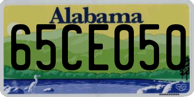 AL license plate 65CE050