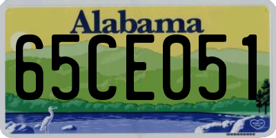 AL license plate 65CE051