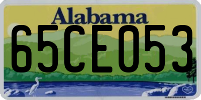 AL license plate 65CE053