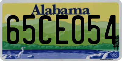 AL license plate 65CE054