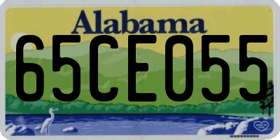 AL license plate 65CE055
