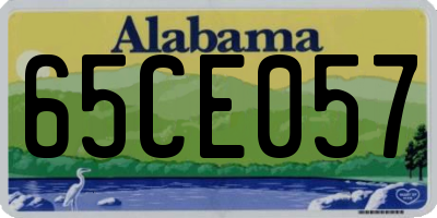 AL license plate 65CE057