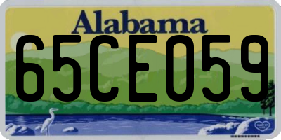 AL license plate 65CE059