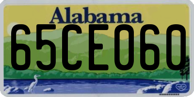 AL license plate 65CE060