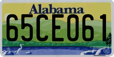 AL license plate 65CE061