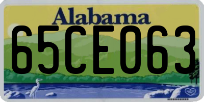 AL license plate 65CE063
