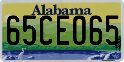 AL license plate 65CE065