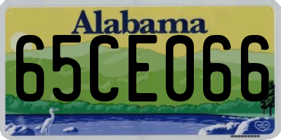 AL license plate 65CE066
