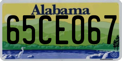 AL license plate 65CE067