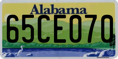 AL license plate 65CE070