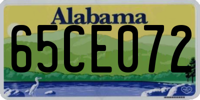 AL license plate 65CE072