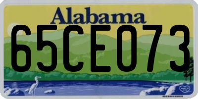AL license plate 65CE073