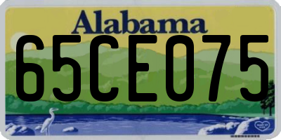 AL license plate 65CE075