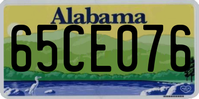 AL license plate 65CE076