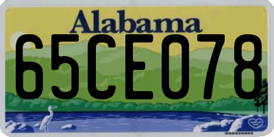 AL license plate 65CE078