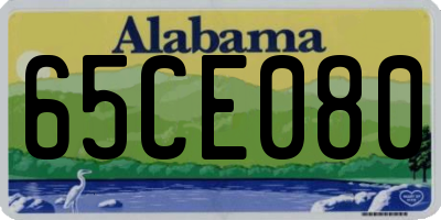 AL license plate 65CE080