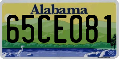 AL license plate 65CE081