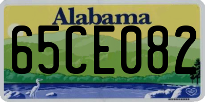 AL license plate 65CE082